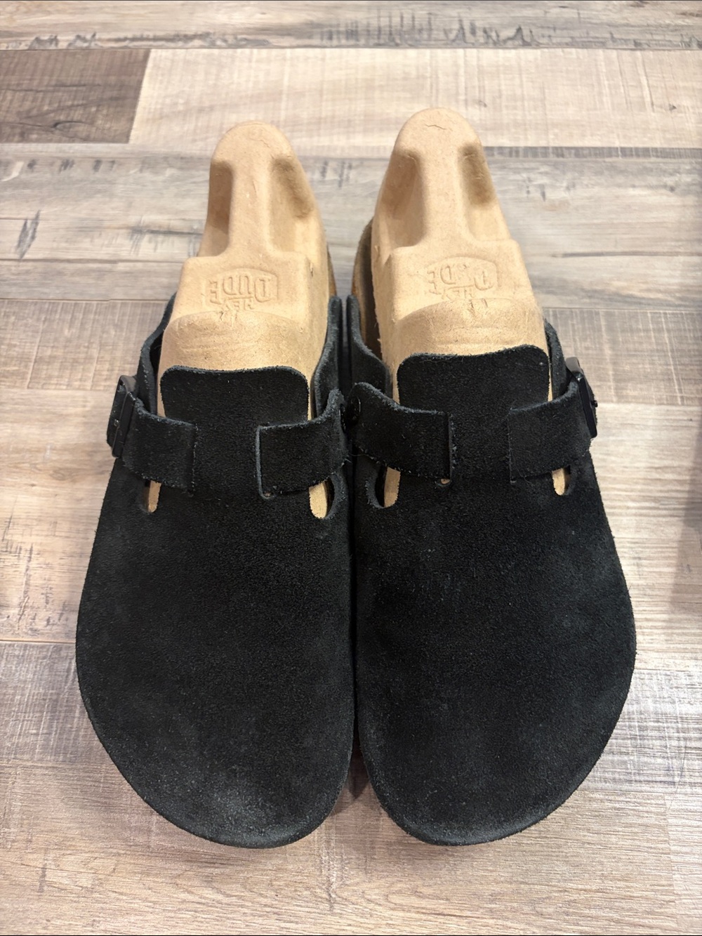 Birkenstock Boston suede clog mule slip on  size EU 43/US men’s 10 black - Picture 3 of 7